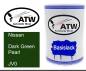 Preview: Nissan, Dark Green Pearl, JV0: 500ml Lackdose, von ATW Autoteile West.